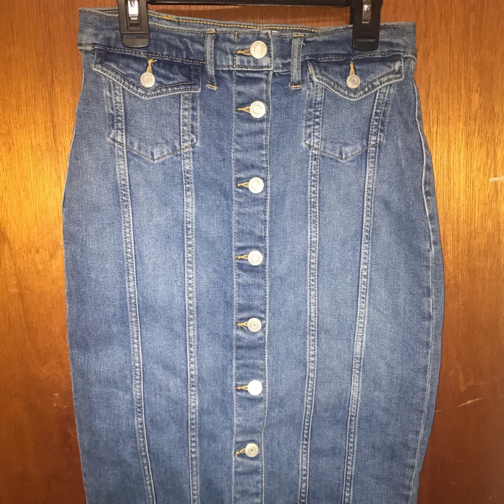 Gap Midi denim pencil skirt